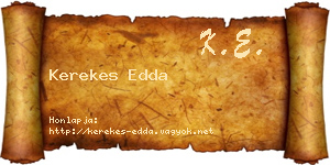 Kerekes Edda névjegykártya